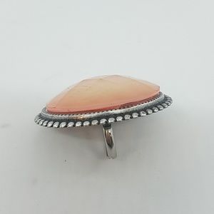 GASOLINE GLAMOUR Jewelry - Pink faceted opal cocktail ring sample GASOLINE GLAMOUR Jewelry - Pink faceted opal cocktail ring sample
